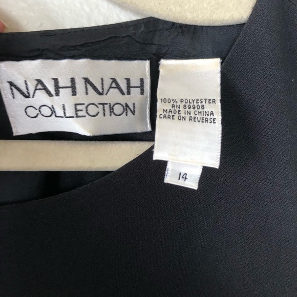 Nah Nah Collection Black Charcoal Gown Size 14 - Picture 5 of 6